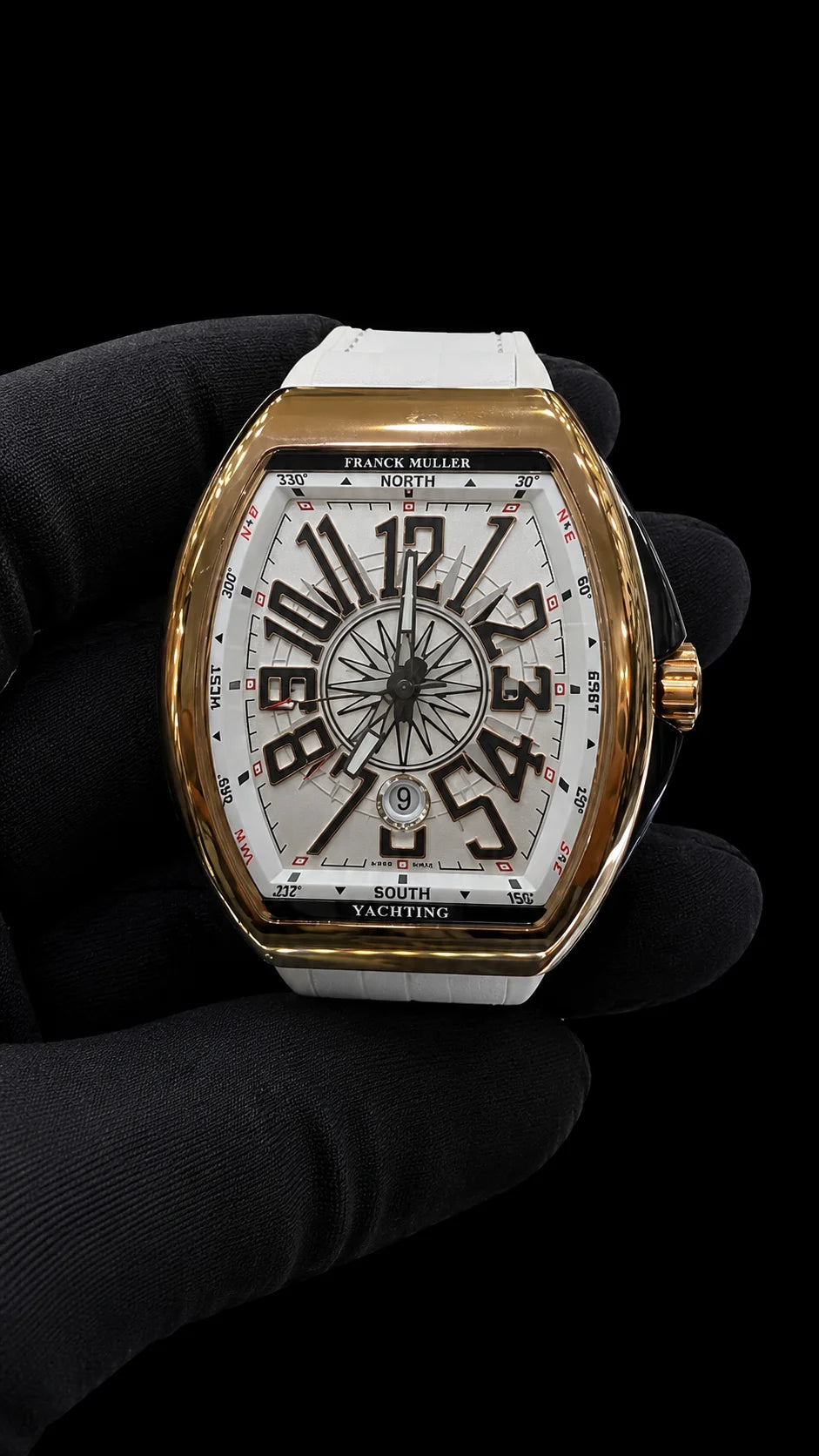 Franck Muller Yachting|White Dial|White Strap|