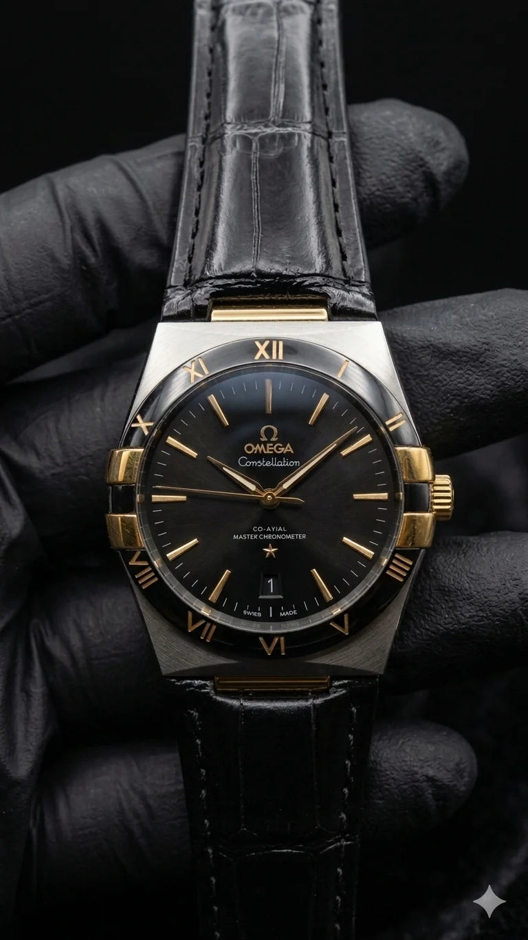 Omega Constellation|Black strap|