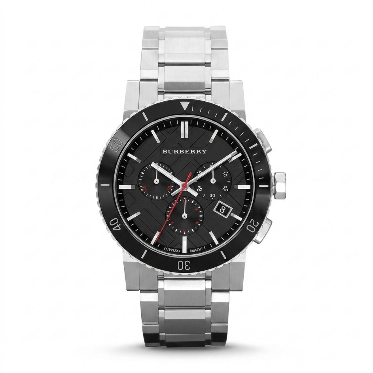 Burberry The City Sport Black Dial Stainless Steel Men's Watch (BU9351)