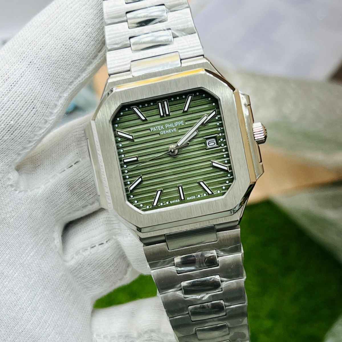 Patek Philippe Cubitus Stainless Steel Green Dial