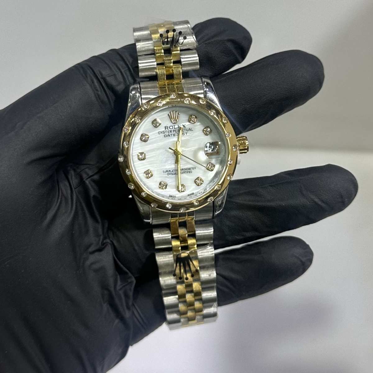 Rolex Women Two-Tone White Dial