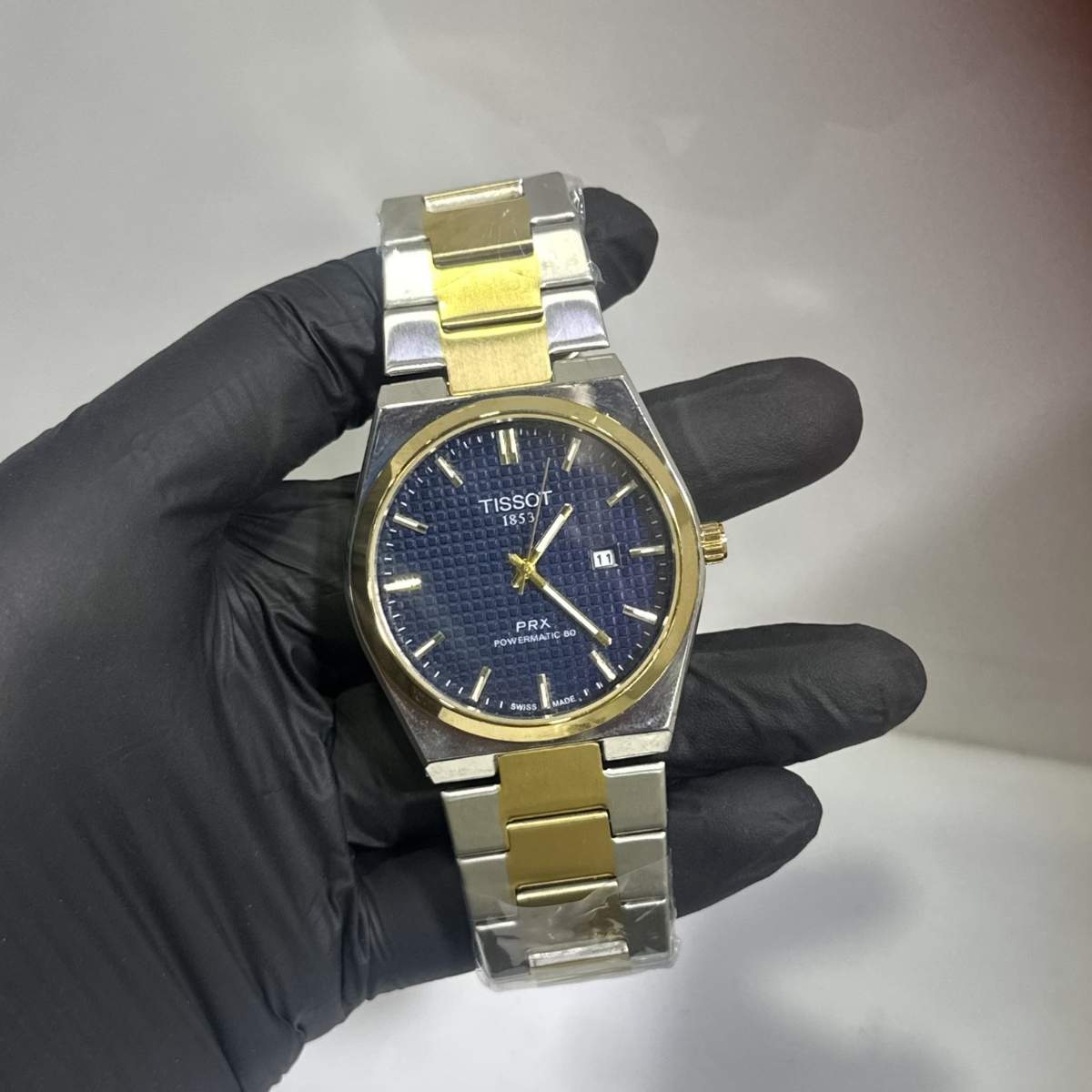Tissot Prx Two-Tone Blue Dial Semi Auto