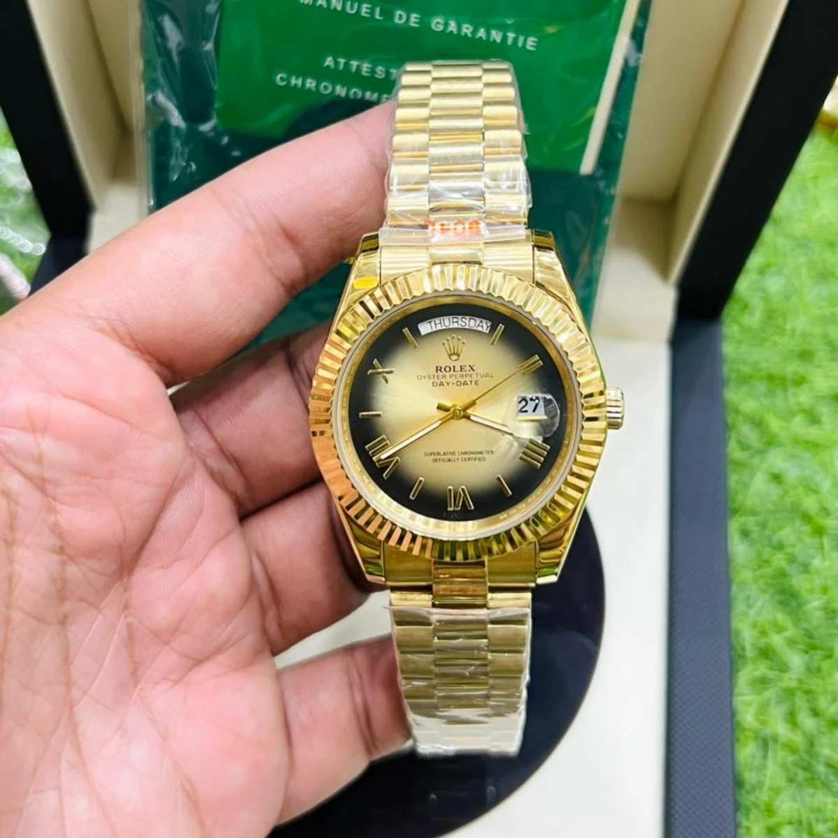 Rolex Day-Date|Rose Gold|Two Tone Dial|