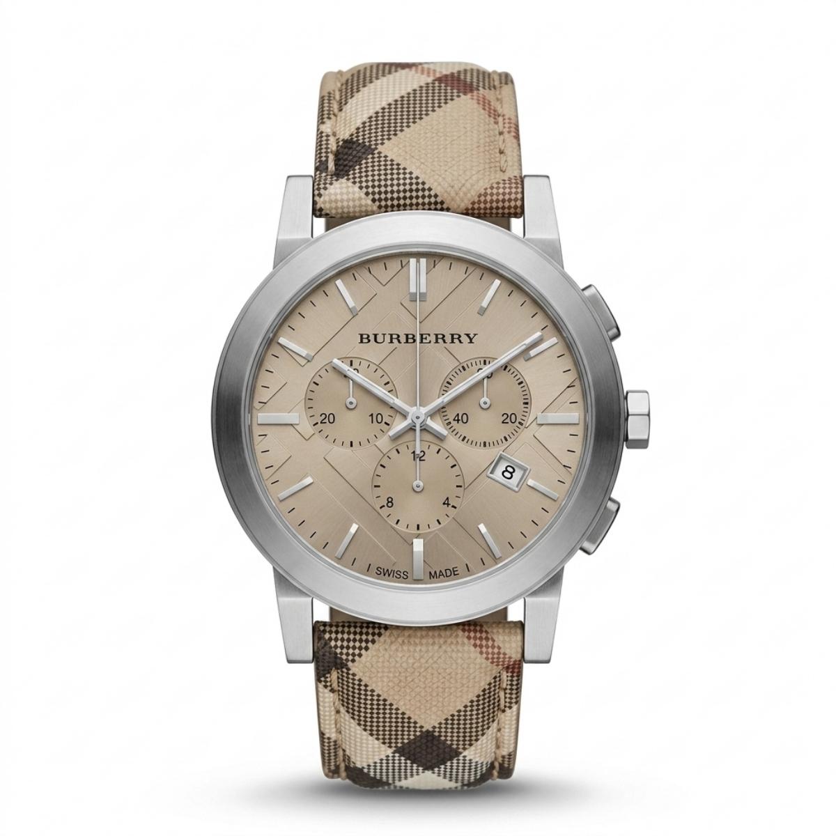 Burberry The City Champagne Dial Heritage Check  Watch (Model: BU9354)