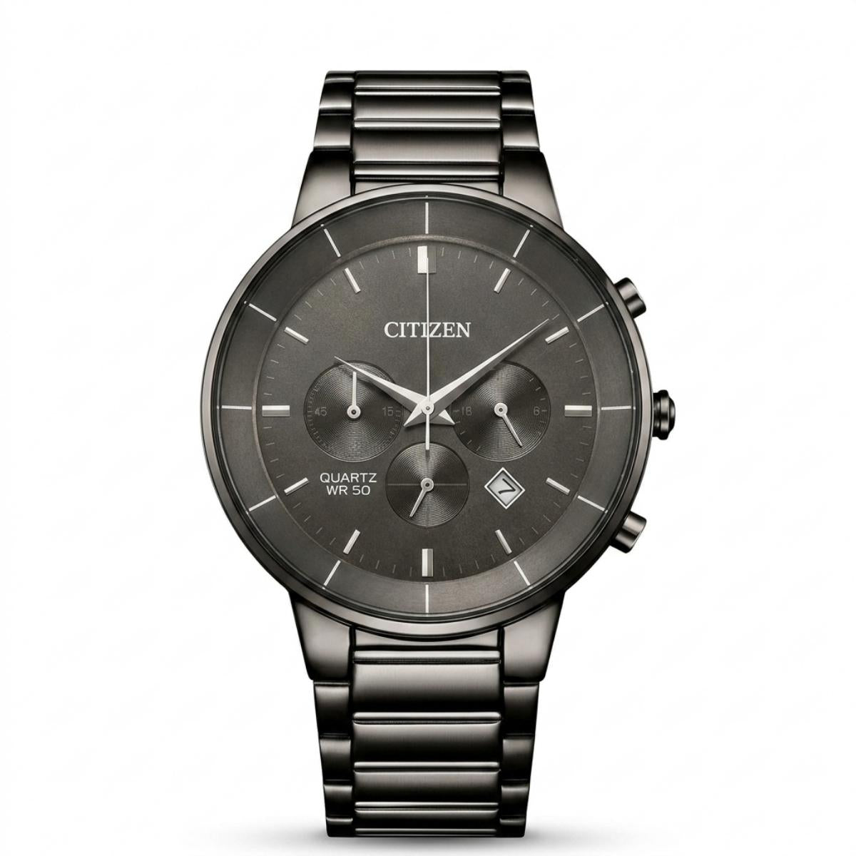Citizen Classic Quartz Chronograph Grey Dial Gunmetal Men's Watch AN8225-59E