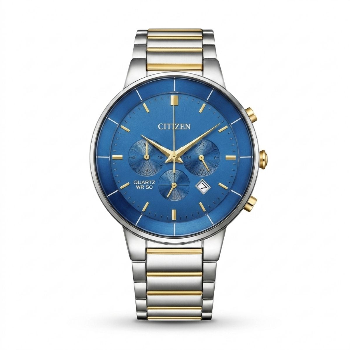 Citizen Classic Quartz Chronograph Blue Dial Two-Tone Men's Watch AN8224-51L