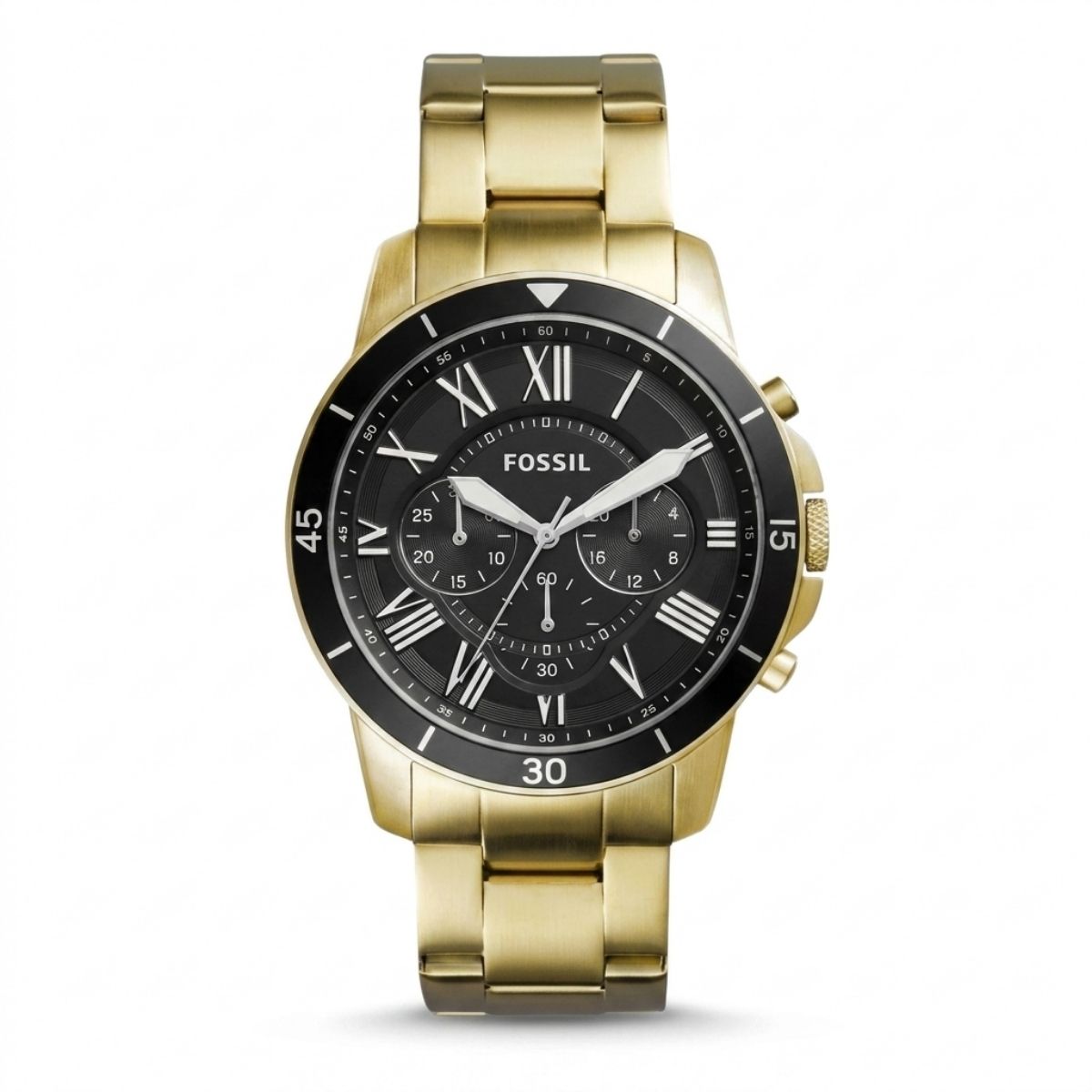 Fossil Flynn Chronograph Black Dial Gold Men's Watch BQ2400