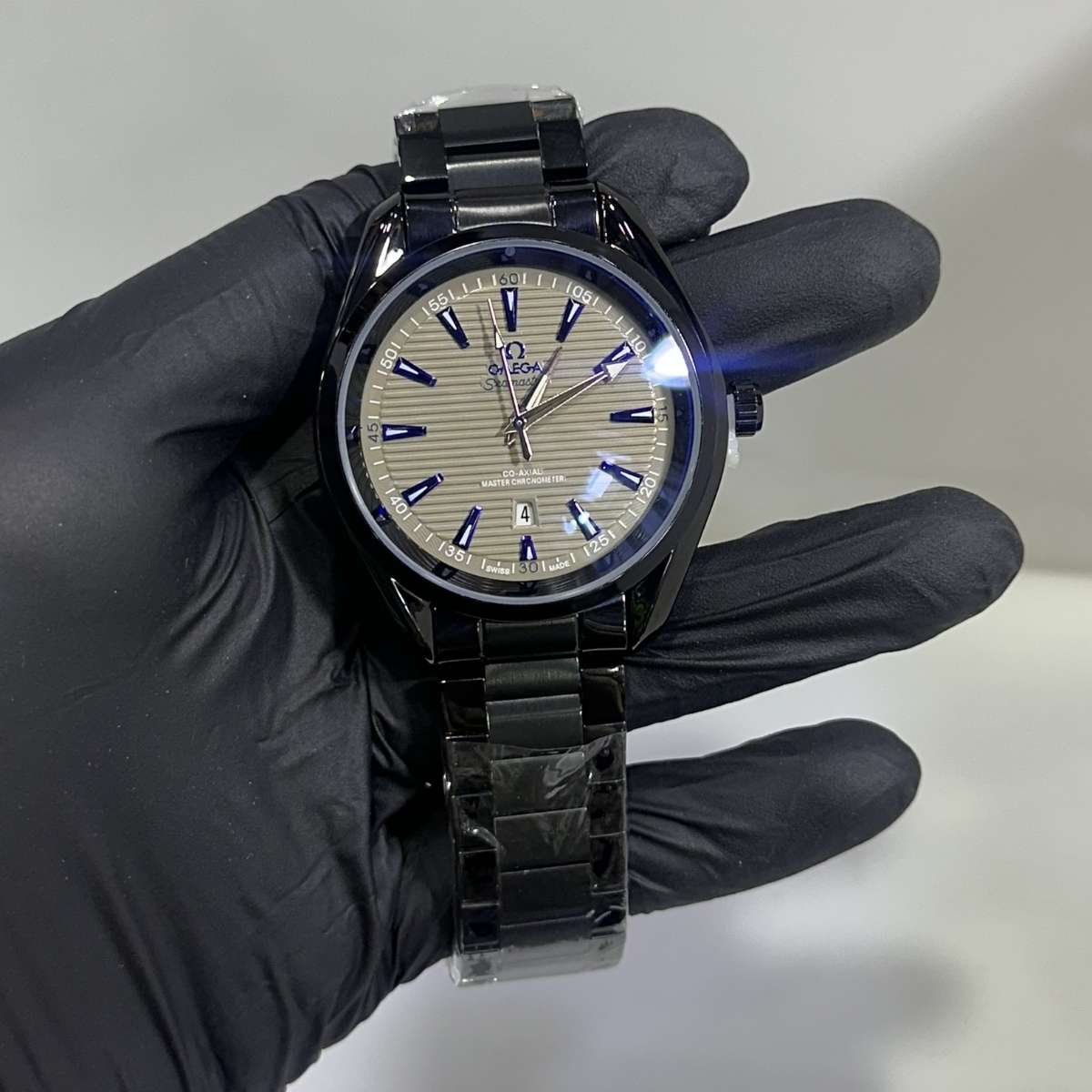 Omega Seamaster Grey Dial Black Body