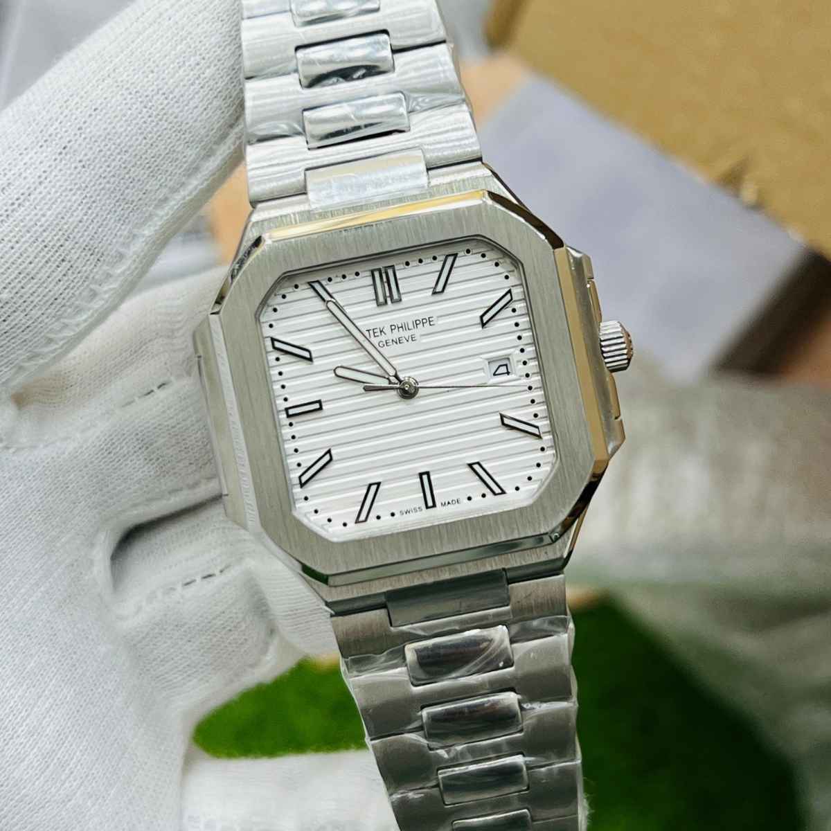 Patek Philippe Cubitus Stainless Steel White Dial