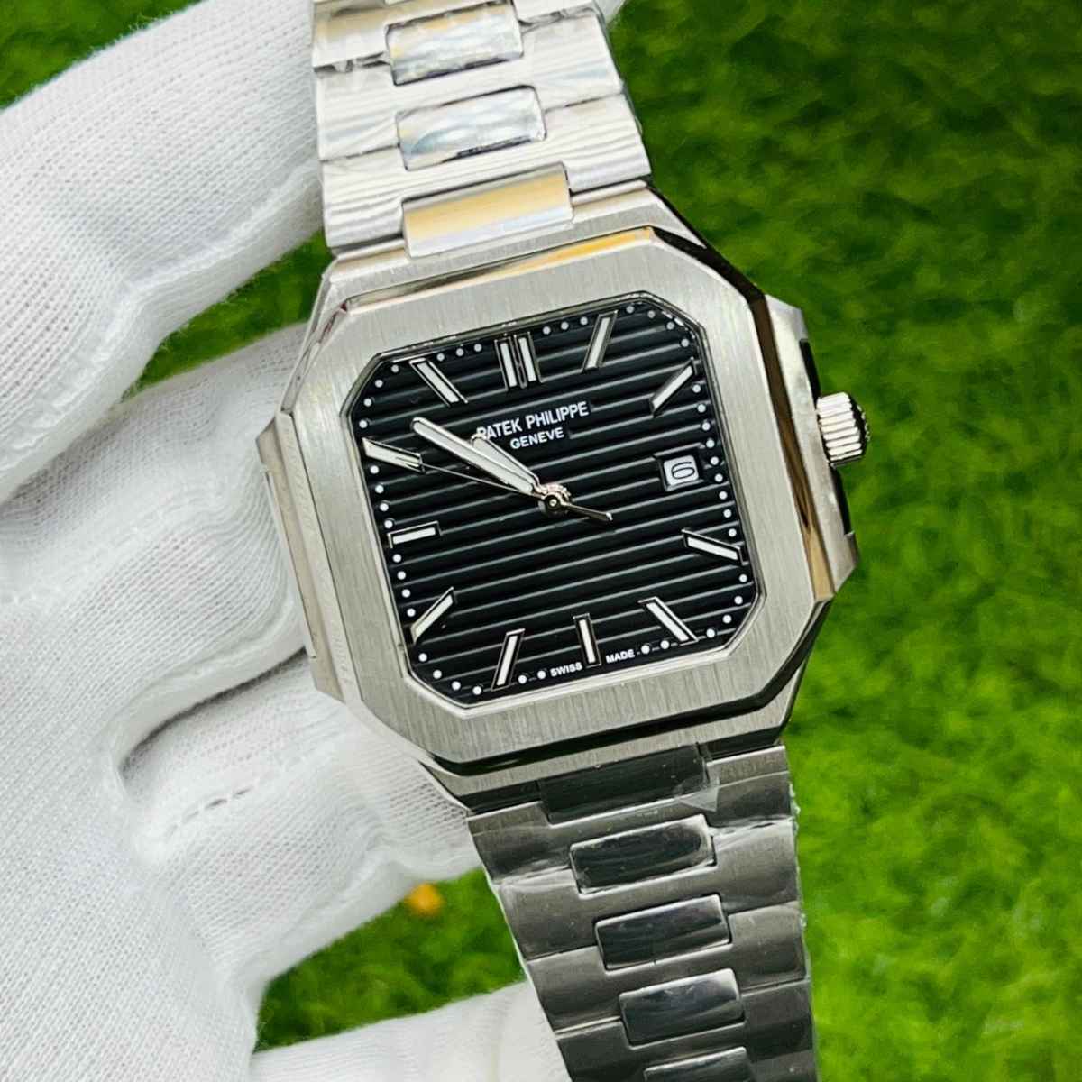 Patek Philippe Cubitus Stainless Steel Black Dial