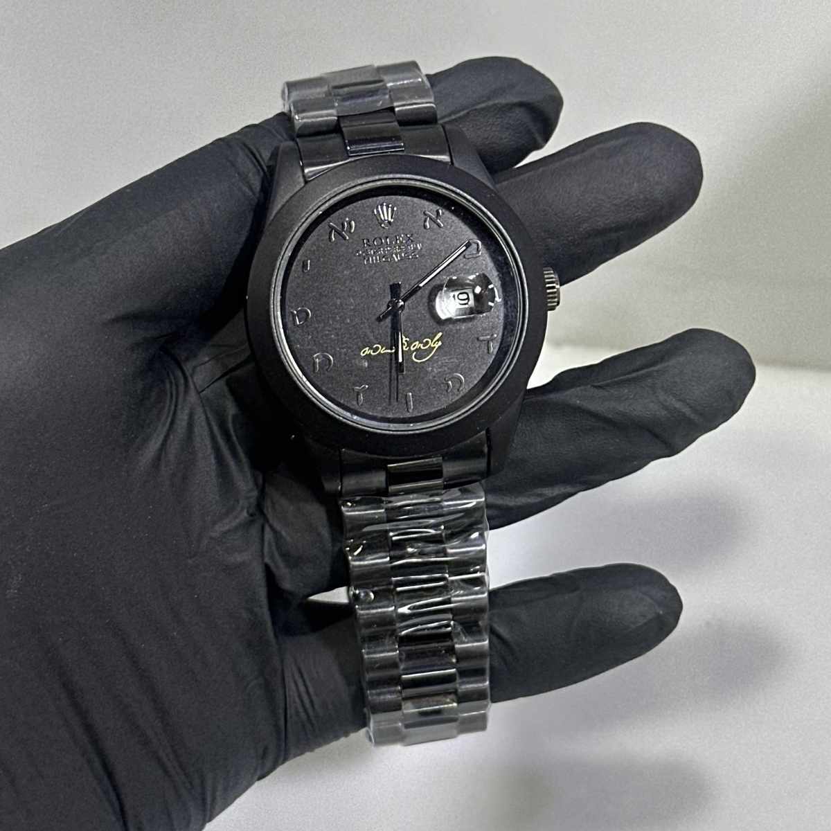 Rolex All black Model Roman Numbers