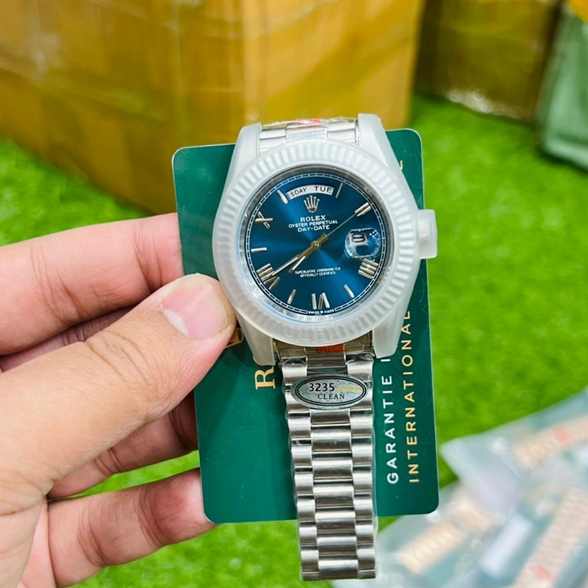 Rolex Day-Date|Flashing Blue Dial|